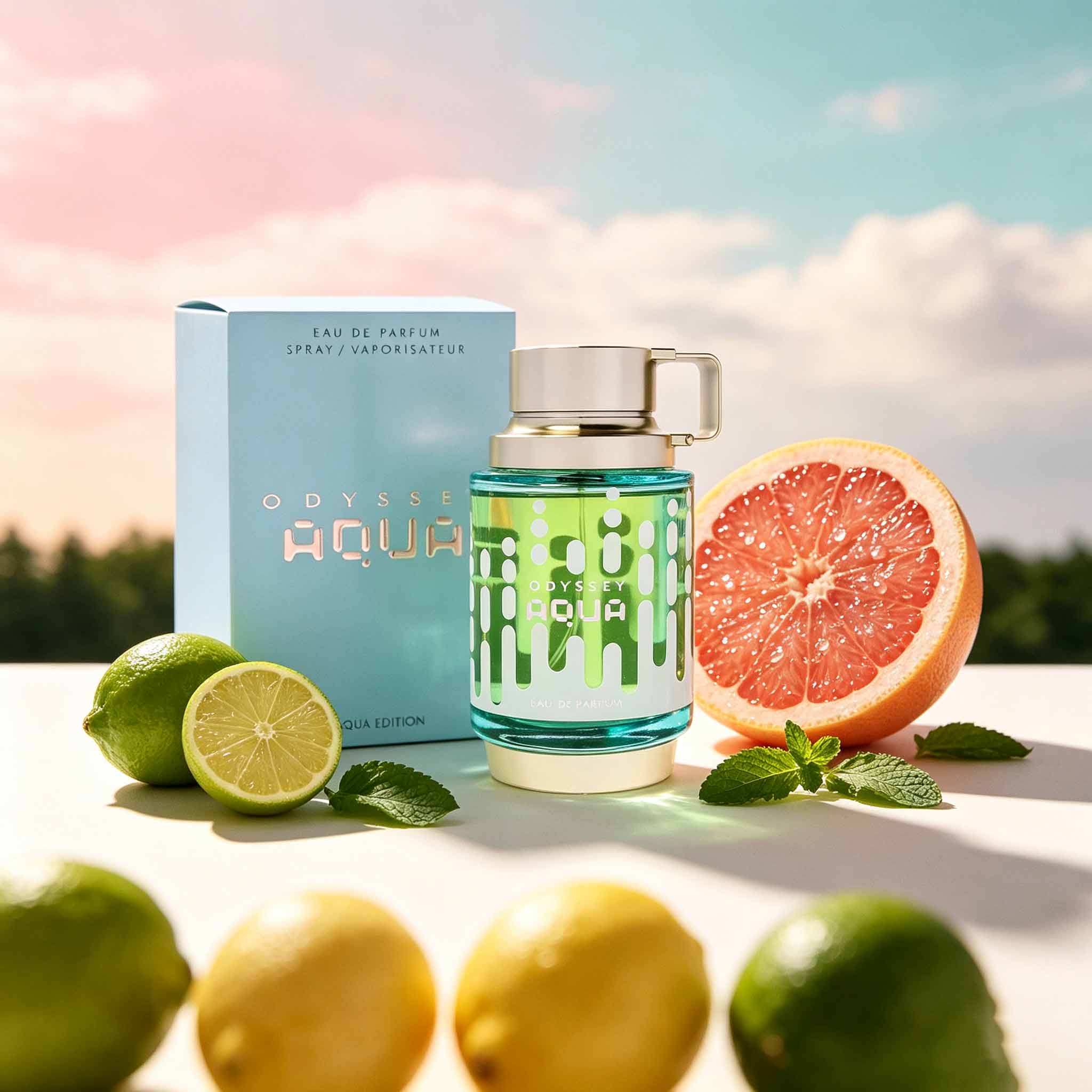 Packaging - Odyssey Aqua Men Fragrance, Unique Retro
