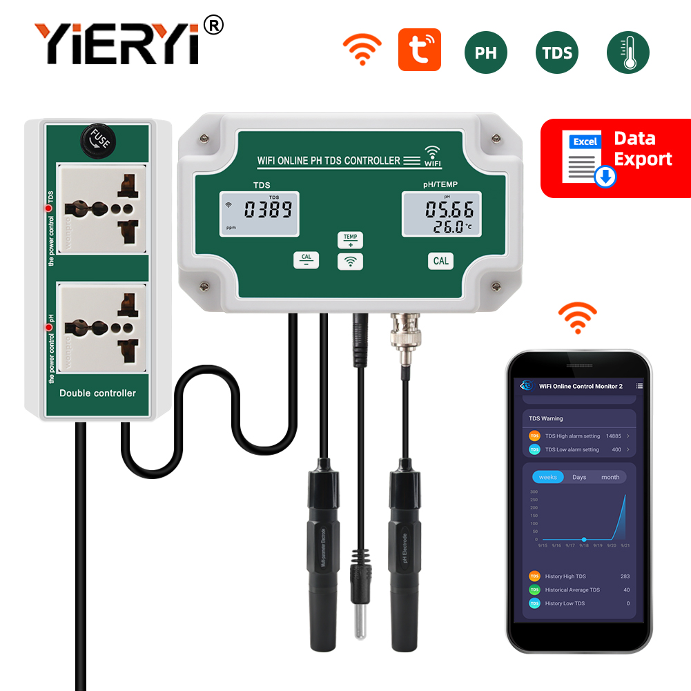 Ph Meter Digital Water Tester - Yieryi New WIFI Smart Aquarium PH