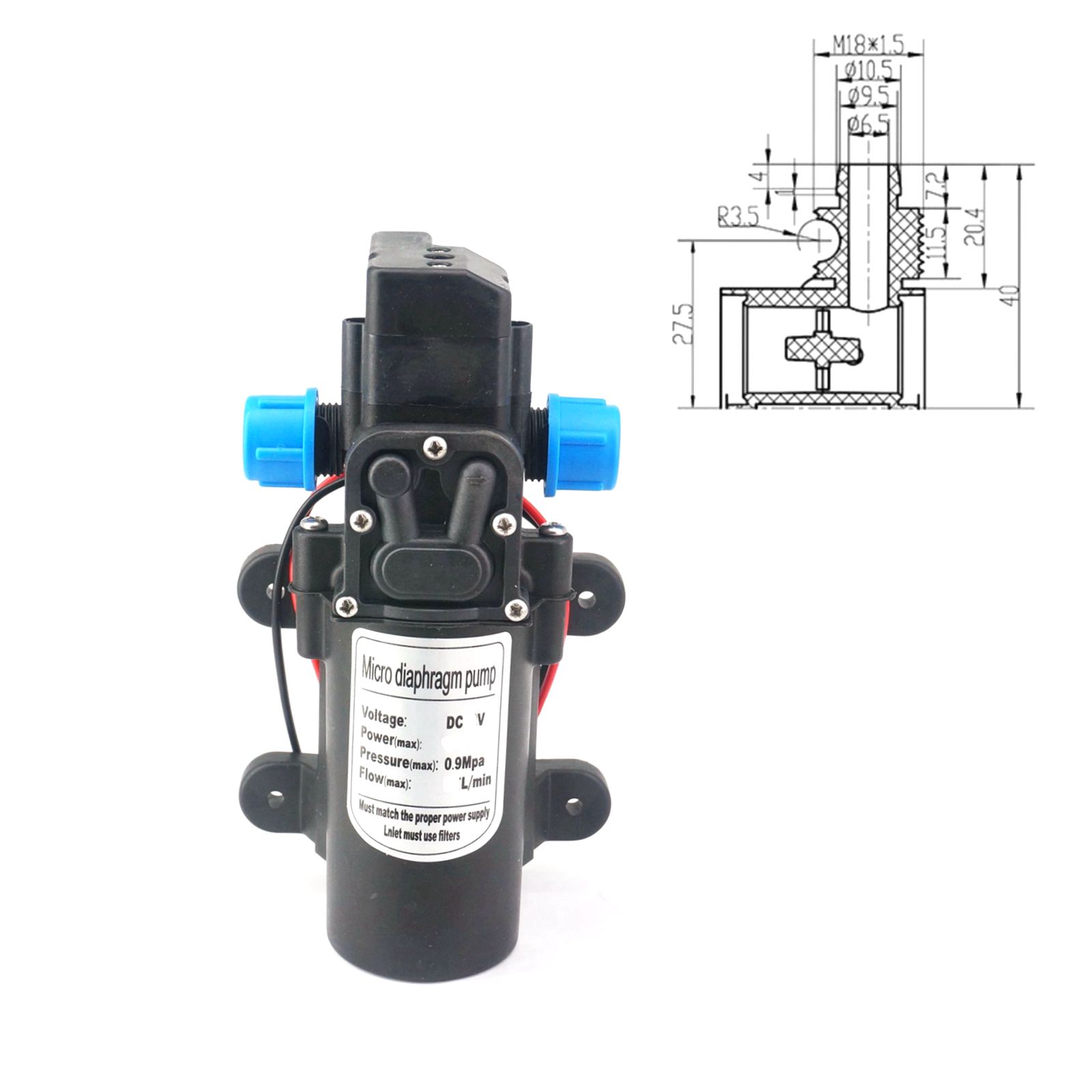 12V/24VDC 15W/30W/60W/80W Diap - Mini Peristaltic Pump 12V ulasan dan harga
