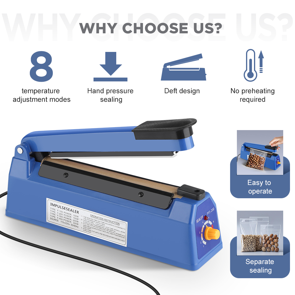 Impulse Sealer Machine Kitchen - Plastic Bag Impulse Heat Sealer ulasan dan harga