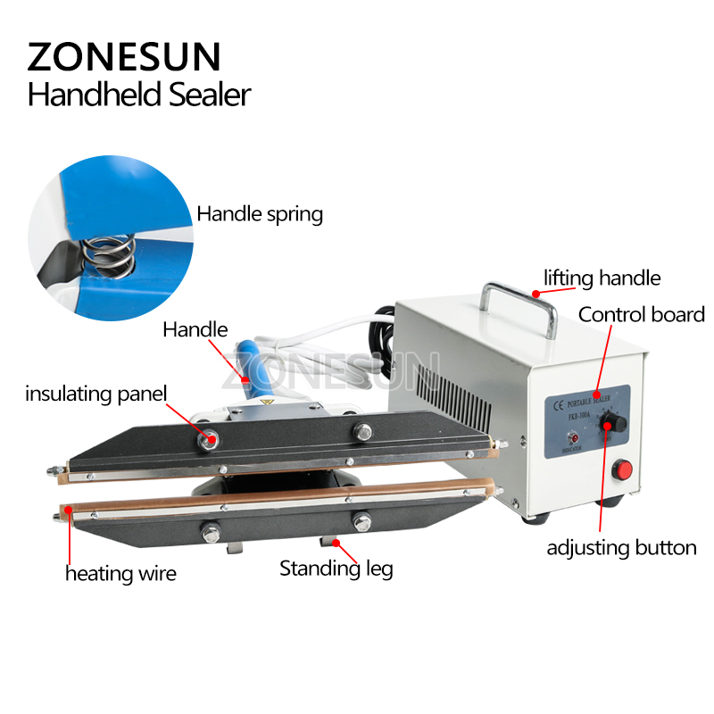 ZONESUN 400mm Direct-heat Plie - Plastic Bag Impulse Heat Sealer ulasan dan harga
