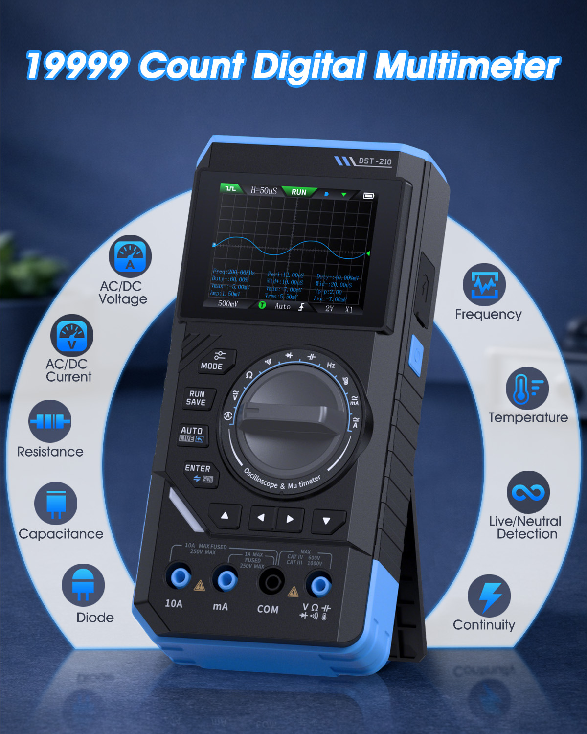 FNIRSI DST-210 3-in-1 Handheld - Fnirsi Digital Oscilloscope Handheld ulasan dan harga
