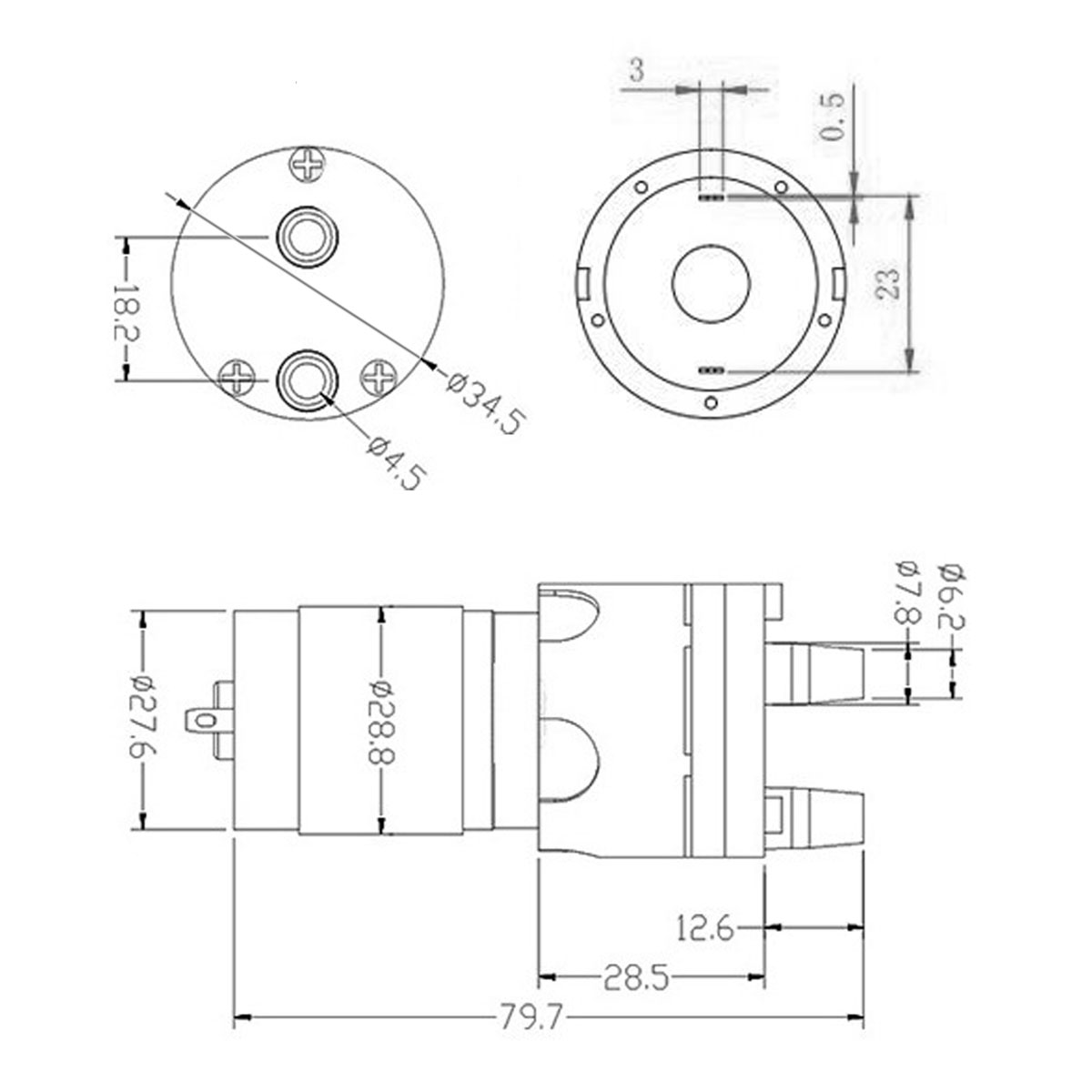 R365 Micro Water Pump Motor DC - Mini Peristaltic Pump 12V ulasan dan harga