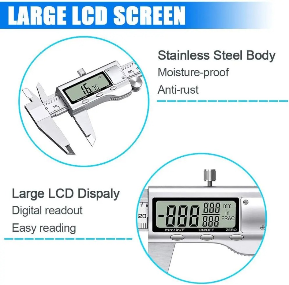 Electronic Vernier Caliper 6 I - Digital Caliper 150Mm Stainless Steel ulasan dan harga