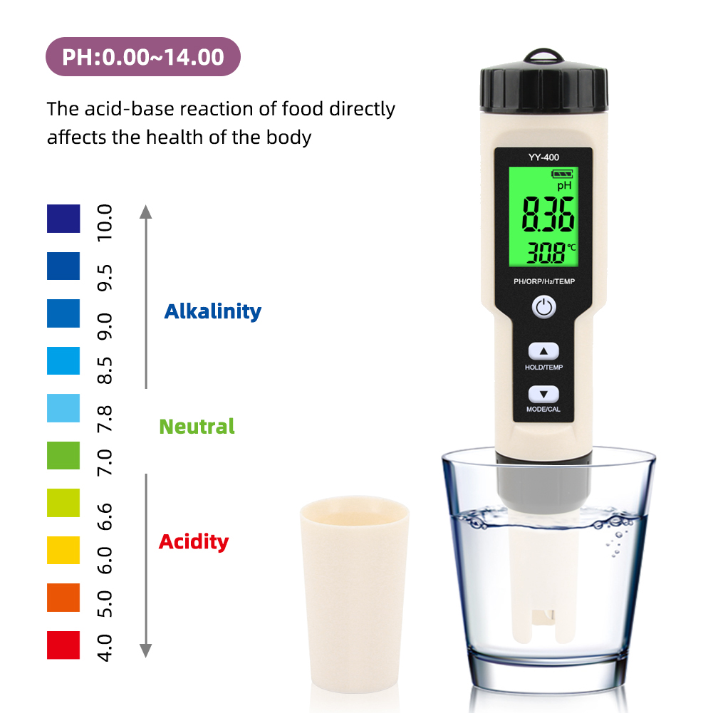4 in 1 YY-400 PH/ORP/H2&TEM Me - Ph Meter Digital Water Tester ulasan dan harga