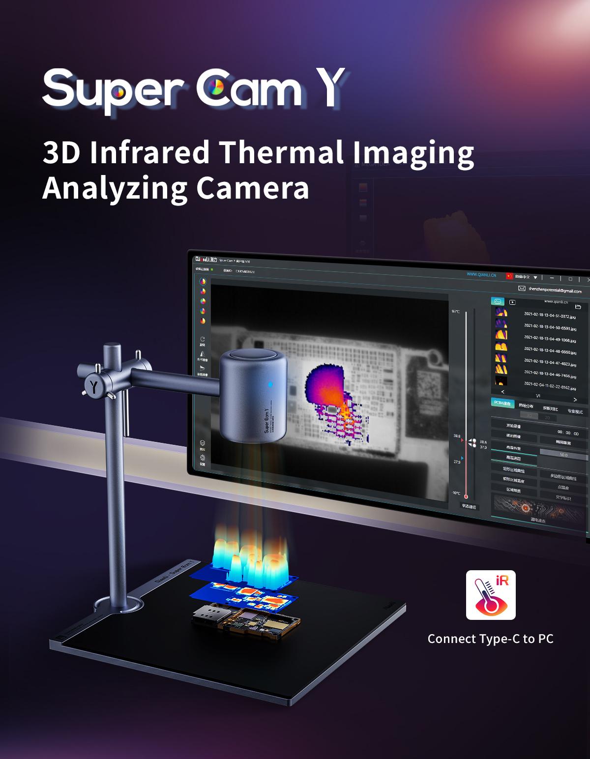 QIANLI Super Cam Y Pro 3D Ther - Thermal Imaging Camera Pcb Repair ulasan dan harga