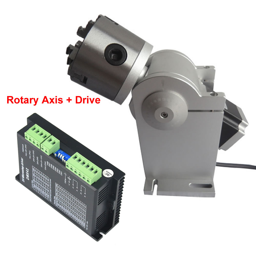 3 Claws Rotary Axis 80mm Chuck - Fiber Laser Marking Machine 30W ulasan dan harga