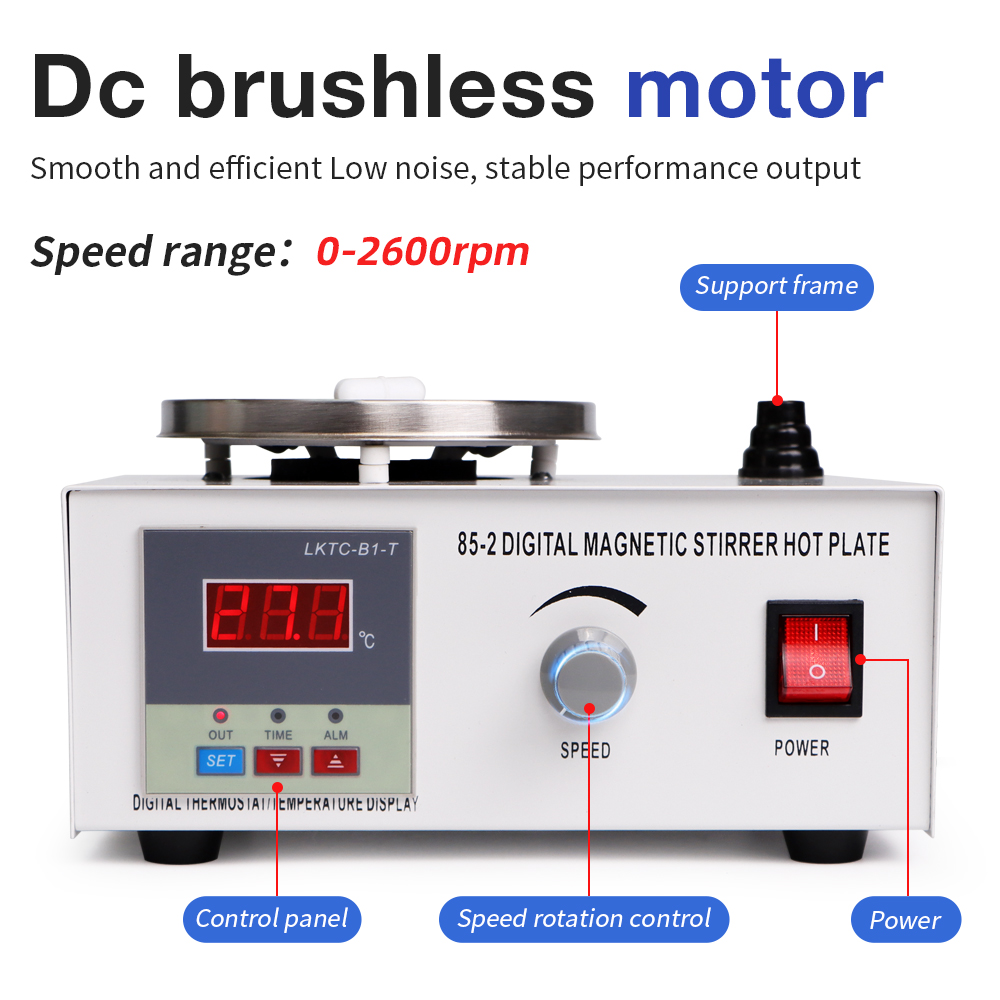 1L Hotplate Magnetic Stirrer 8 - Lab Magnetic Stirrer Hot Plate ulasan dan harga